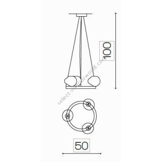 Il Paralume Marina / Chandelier / 2179/CH3