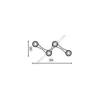 Il Paralume Marina / Ceiling Lamp / 2198/BI