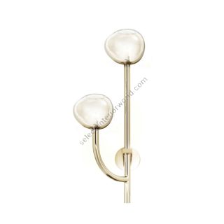 Il Paralume Marina / Wall Lights / Soft Gold Finish with Honey Pyrex Balls 2220/A2