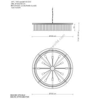 Il Paralume Marina / Chandelier / 2260CH12