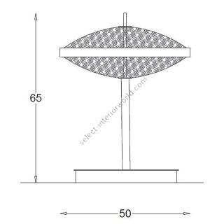 Il Paralume Marina / Table Lamp with Double Hand-Cutted Clear Scatched 2269T / IL-2269T