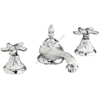 Bronces Mestre / Washbasin Fittings / Three holes basin set with click-clack water waste 230701.B040.50