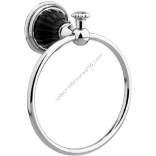 Bronces Mestre / Towel Holders / Towel ring 165mm with black porcelain 233573.N000.50