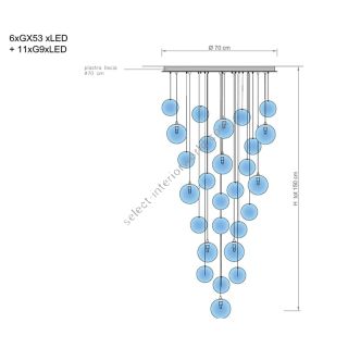 Il Paralume Marina / Chandeliers / Contemporary / 2415D70
