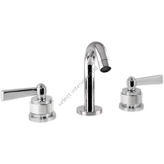 Bronces Mestre / Bidet Fittings / Three holes bidet set with handle and decorated brass ring 271021.PP0.50