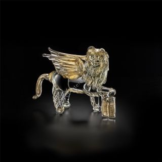 Italian Luxury Lighting / Abstract Sculptures / Winged Lion in Murano Glass 3280 2 COR