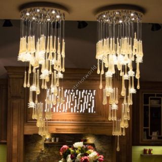 Patrizia Volpato / Chandeliers / Glace Handcrafted Murano Glass 24 Karat Gold
