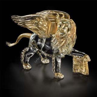 Italian Luxury Lighting / Animal Sculptures / Lion Gold in Murano Glass 6027 1 COR