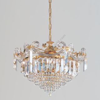 Patrizia Volpato / Chandeliers / Cristalli Murano Amber Glass 24 Karat Gold