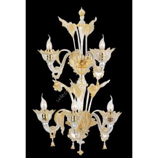 Italian Luxury Lighting / Wall Sconces / Venetian Murano Glass V7467 005WL