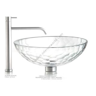 Il Paralume Marina / Washbasin handmade in clear Italian crystal / BA676