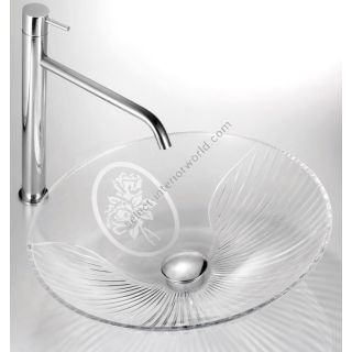 Il Paralume Marina / Washbasin handmade in clear Italian crystal / BA783