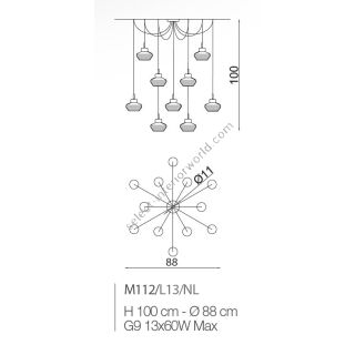 Il Paralume Marina / Chandelier / M112/L13