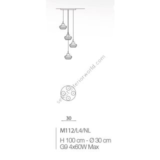 Il Paralume Marina / Chandelier / M112/L4