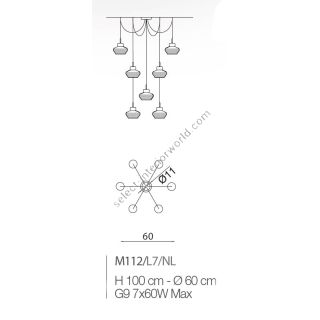 Il Paralume Marina / Chandelier / M112/L7