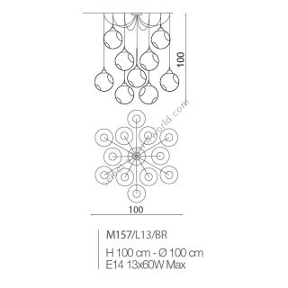 Il Paralume Marina / Chandelier / M157/L13