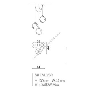Il Paralume Marina / Chandelier / M157/L3