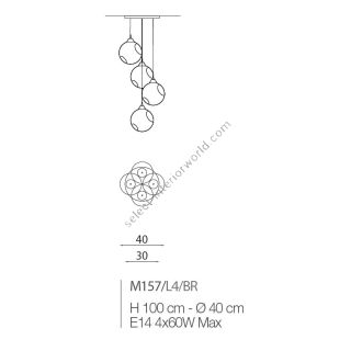 Il Paralume Marina / Chandelier / M157/L4