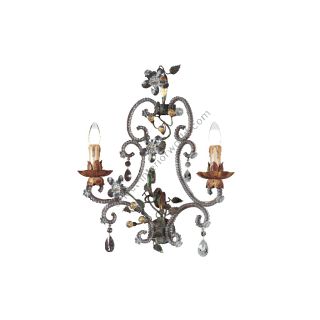 Mechini / Wall Lights / Murano Glass and Clear Pearl Banding A102/2