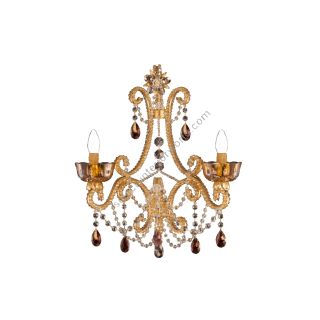 Mechini / Wall Lights / Molux Bohemian Crystal and Clear Pearl Banding A135/2
