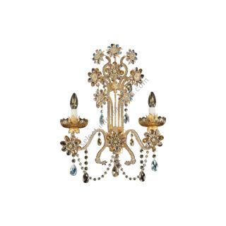 Mechini / Wall Lights / Molux in Wrought Iron with Bohemian Crystal A148/2