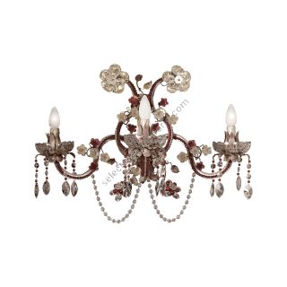 Mechini / Wall Lights / Colored Bohemian Crystal and Murano Glass A257/3