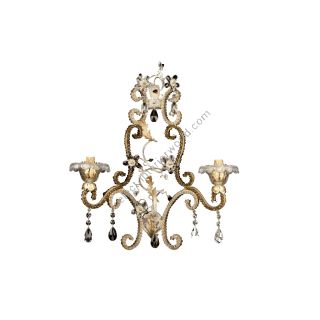 Mechini / Wall Lights / Murano Glass and Coloured Pearl Banding A263/2