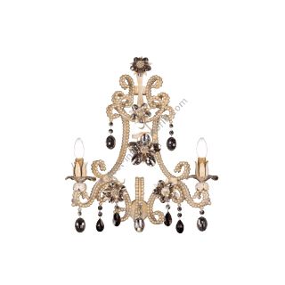 Mechini / Wall Lights / Pearl with Clear and Coloured Bohemian Crystal A273/2
