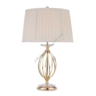 Elstead Lighting / Table Lamps / Aegean 1 Polished Brass with Ivory Shade
