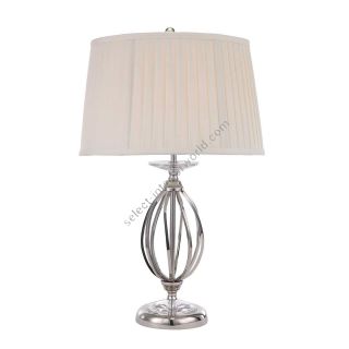 Elstead Lighting / Table Lamps / Aegean 1 Polished Nickel with Ivory Shade
