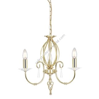Elstead Lighting / Chandeliers / Aegean 3 Polished Brass