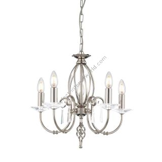 Elstead Lighting / Chandeliers / Aegean 5 Polished Nickel