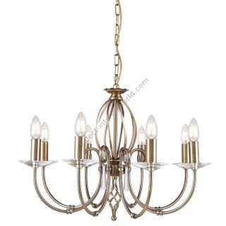 Elstead Lighting / Chandeliers / Aegean 8 Aged Brass