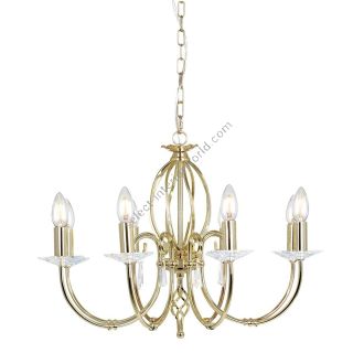 Elstead Lighting / Chandeliers / Aegean 8 Polished Brass