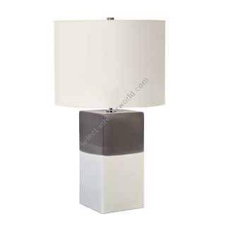 Elstead Lighting / Table Lamps / Alba 1 Cream with Light Grey Shade