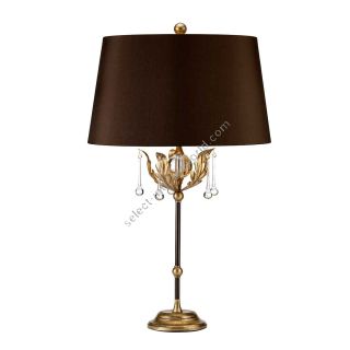 Elstead Lighting / Table Lamps / Amarilli 1 Bronze & Gold Patina with Brown Shade