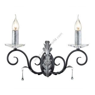 Elstead Lighting / Wall Lights / Amarilli 2 Black with Silver Patina