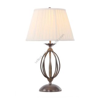 Elstead Lighting / Table Lamps / Artisan 1 Aged Brass with Ivory Shade