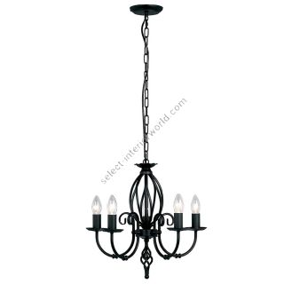 Elstead Lighting / Chandeliers / Artisan 5 Black