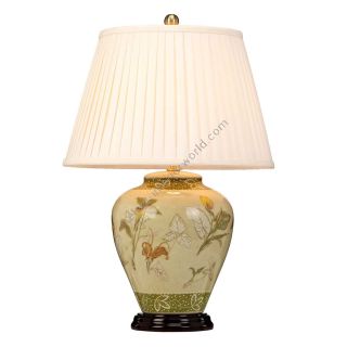 Elstead Lighting / Table Lamps / Arum 1 Cream Shade & Aged Brass