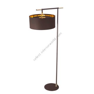 Elstead Lighting / Floor Lamps / Balance 1 Polished Brass with Brown Shade