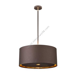 Elstead Lighting / Pendant Lights / Balance 1 Polished Brass with Brown Shade