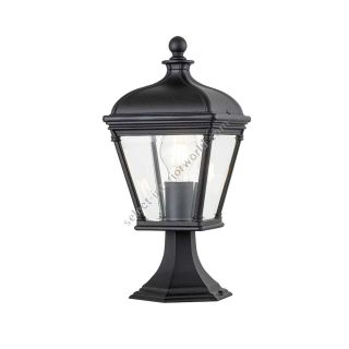 Elstead Lighting / Outdoor Pedestal Lights / Bayview 1 Medium Lantern Black