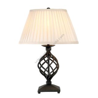 Elstead Lighting / Table Lamps / Belfry 1 Black with Ivory Shade