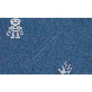 Bisazza / Mosaico - Decorations / Hearts & Robots Blue (Luxe)