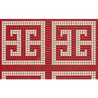 Bisazza / Mosaico - Decorations / Key White Red (Flooring)