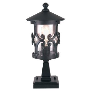 Elstead Lighting / Outdoor Pedestal Lights / Hereford 1 Lantern Black