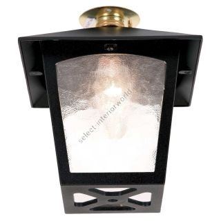 Elstead Lighting / Ceiling Lights / York Flush Porch Lantern Black