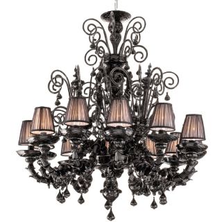 Arte Veneziana / Chandeliers / Black Rose Venetian Style LVC-AVA-003-LV160
