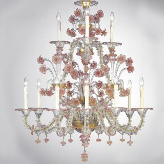 Glass & Glass Murano / Chandeliers / Traditional Venetian chandeliers C-1763/12